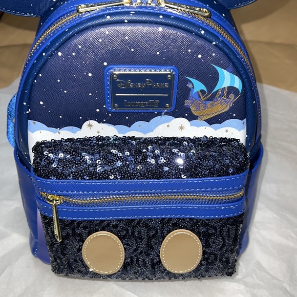 Mickey Mouse The Main Attraction Loungefly Backpack Peter Pan's Flight - Picture 5 of 14